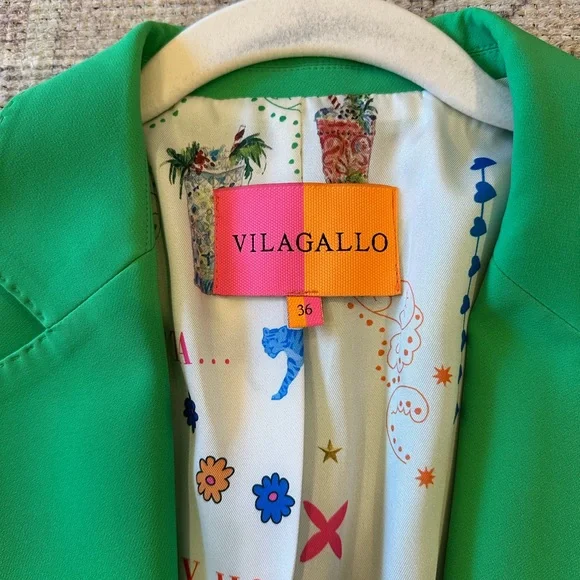 Vilagallo Green Blazer - Picture 3 of 5